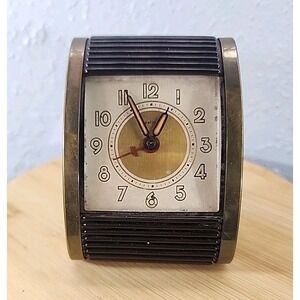 Vintage 1950s Westclox Travel Alarm Clock BAKELITE Needs Repairs